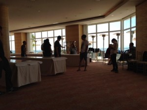 Inside the judging venue: no sunscreen required