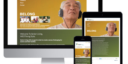 WESTliving print collateral, branding and website redesign
